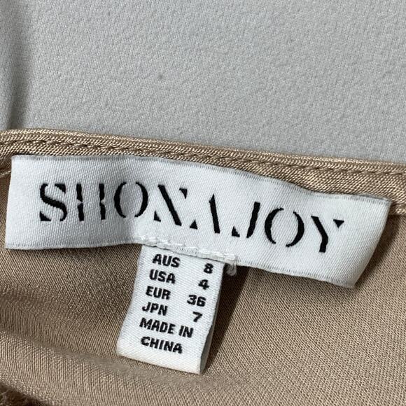 Shona Joy Women Bias Cowl Dress 4 Gold La Lune Sleeveless Midi Slip Sleeveless * - Picture 5 of 11